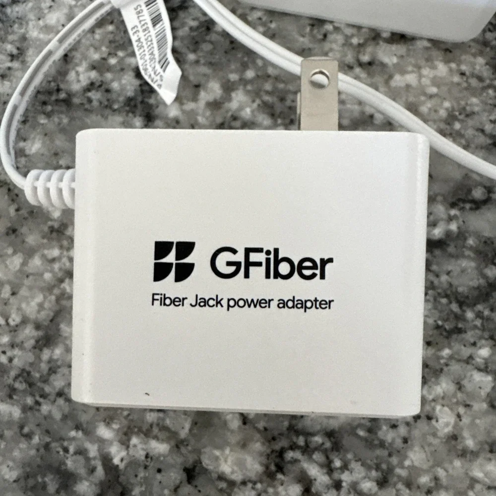 Two Google GFiber Fiber Jack Power Adapters Power Supply‎ 12V 1A KL-WA120100-D